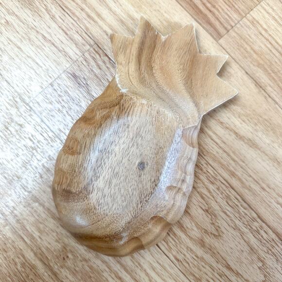 Vintage Monkey Pod Wood Bowl Pineapple Bowl MCM - Picture 3 of 3